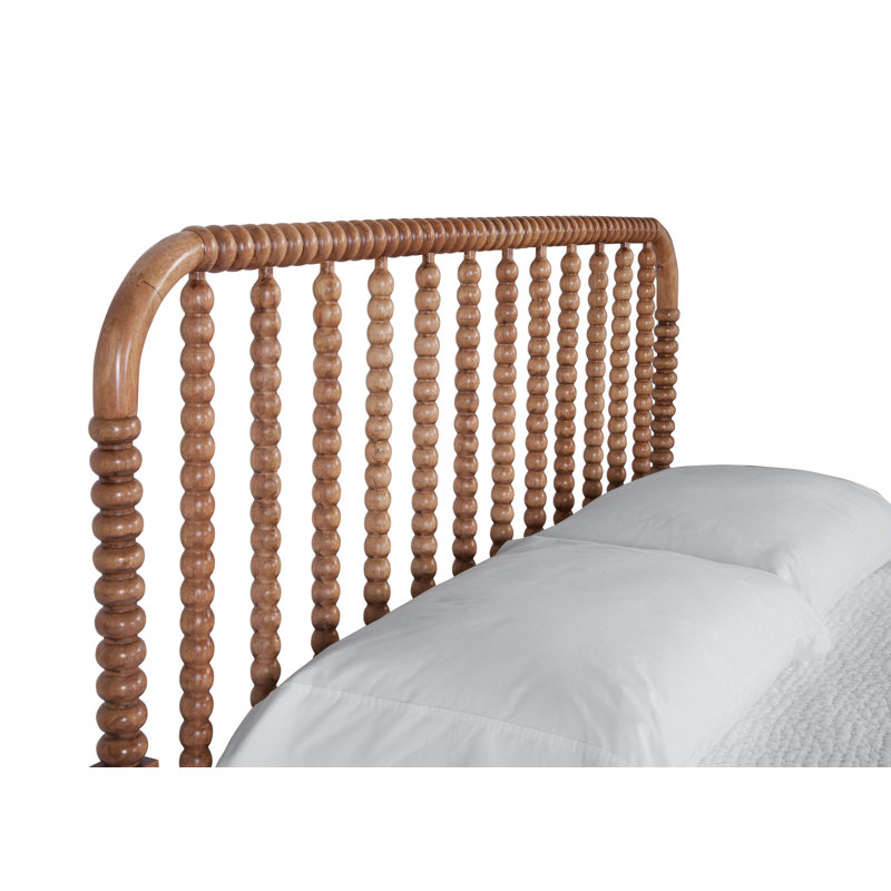 Louisa Solid Wood Spindle Bed, Queen, Honey