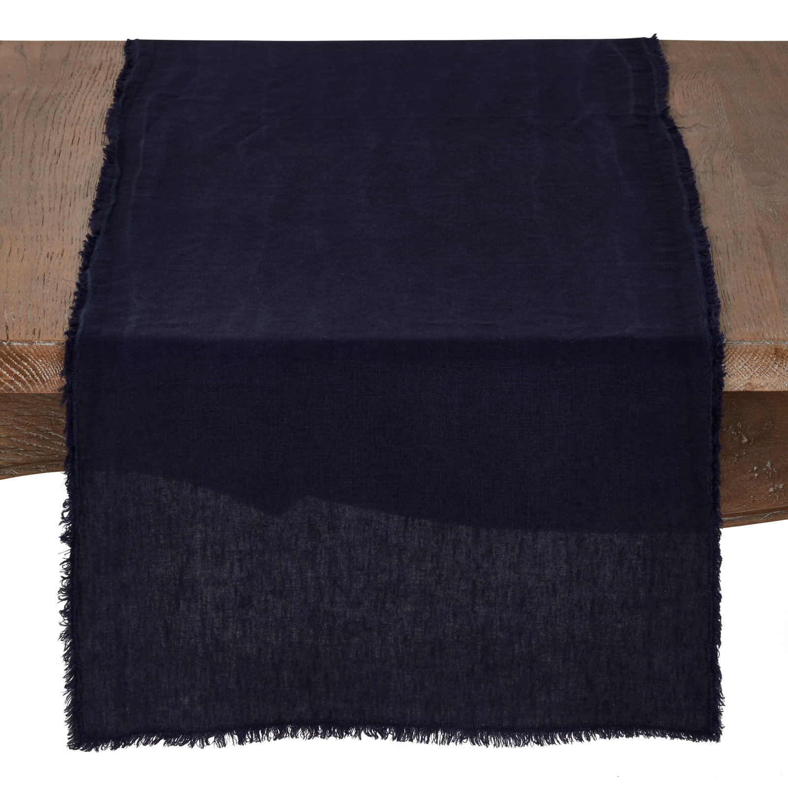 Zadia 72" Linen Table Runner, Midnight Blue