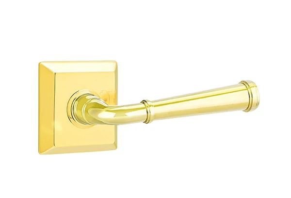 Levier de porte de passage, Laiton poli, Gauche