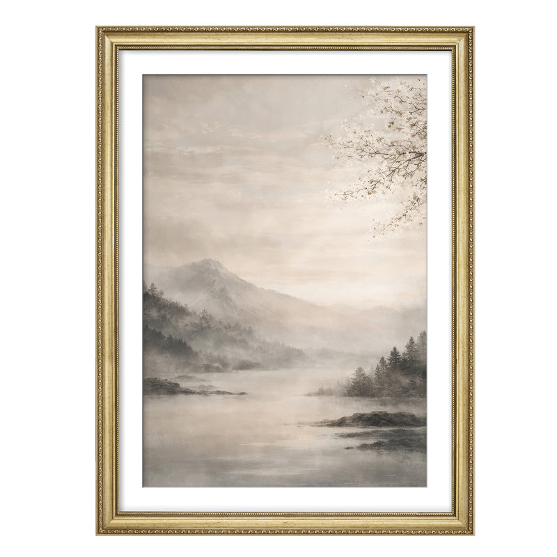 Art mural encadré doux 26 "x 36", Reproduction encadrée avec passe-partout, H 36 po x l 26 po