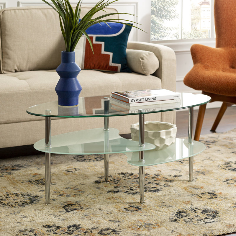 Keauri Multi-Shelf Glass Coffee Table