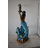 Mermaid W Three Dolphins Fountain Enameled Bronze Statue Size: 34" X 41" X 83"H
