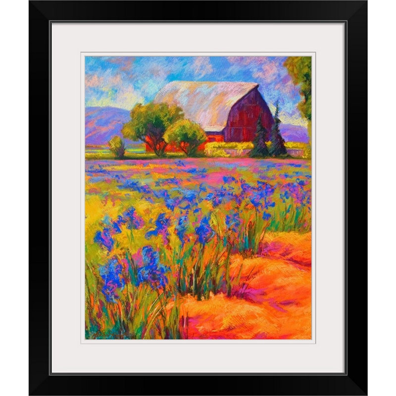 «Iris Field» par Anke, reproduction d'art encadrée, H 27 po x l 23 po x P 1 po