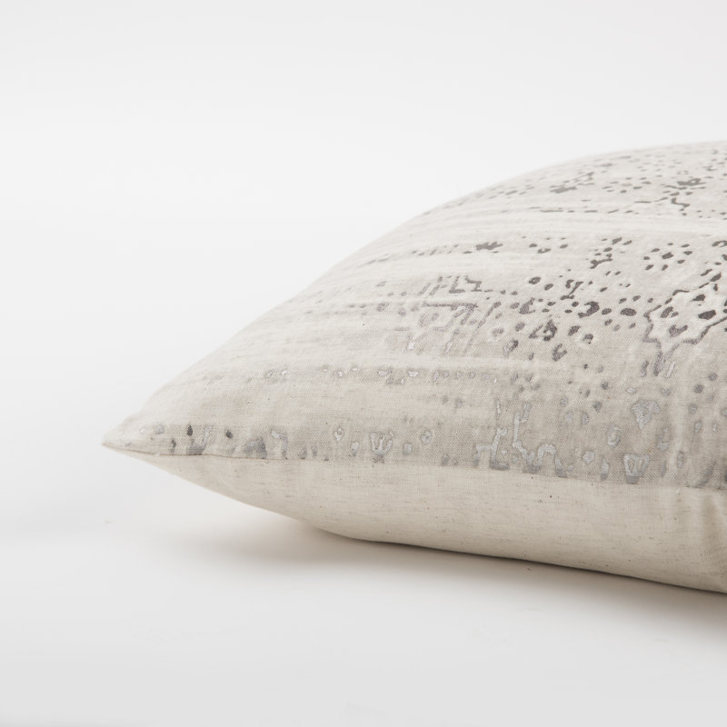  Decorative Cotton Throw Pillow, Gray