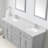 72"Quartz Stone Bathroom Vanity Top with Two Sinks