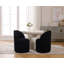 Chaise pivotante rembourrée avec dossier, chaise d'appoint pivotante à 360 degrés pour la salle à manger, balcon, salon-492414887