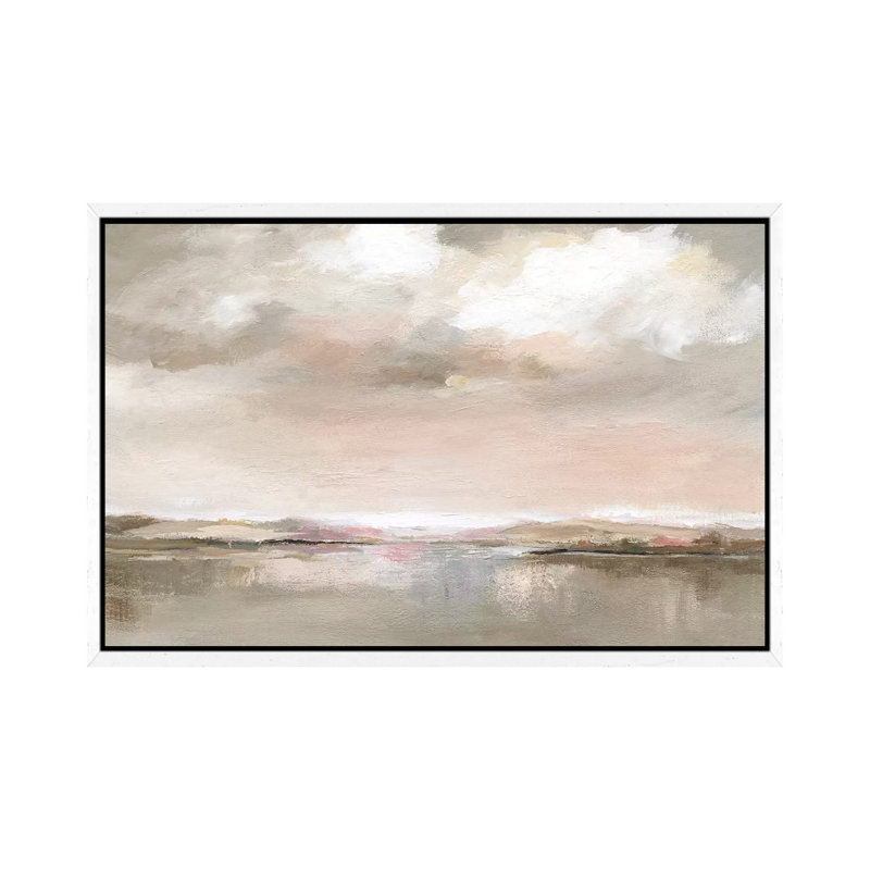 Evening Drama by Nan - Painting on Canvas, 66.04 cm H x 45.72 cm W, White Framed
