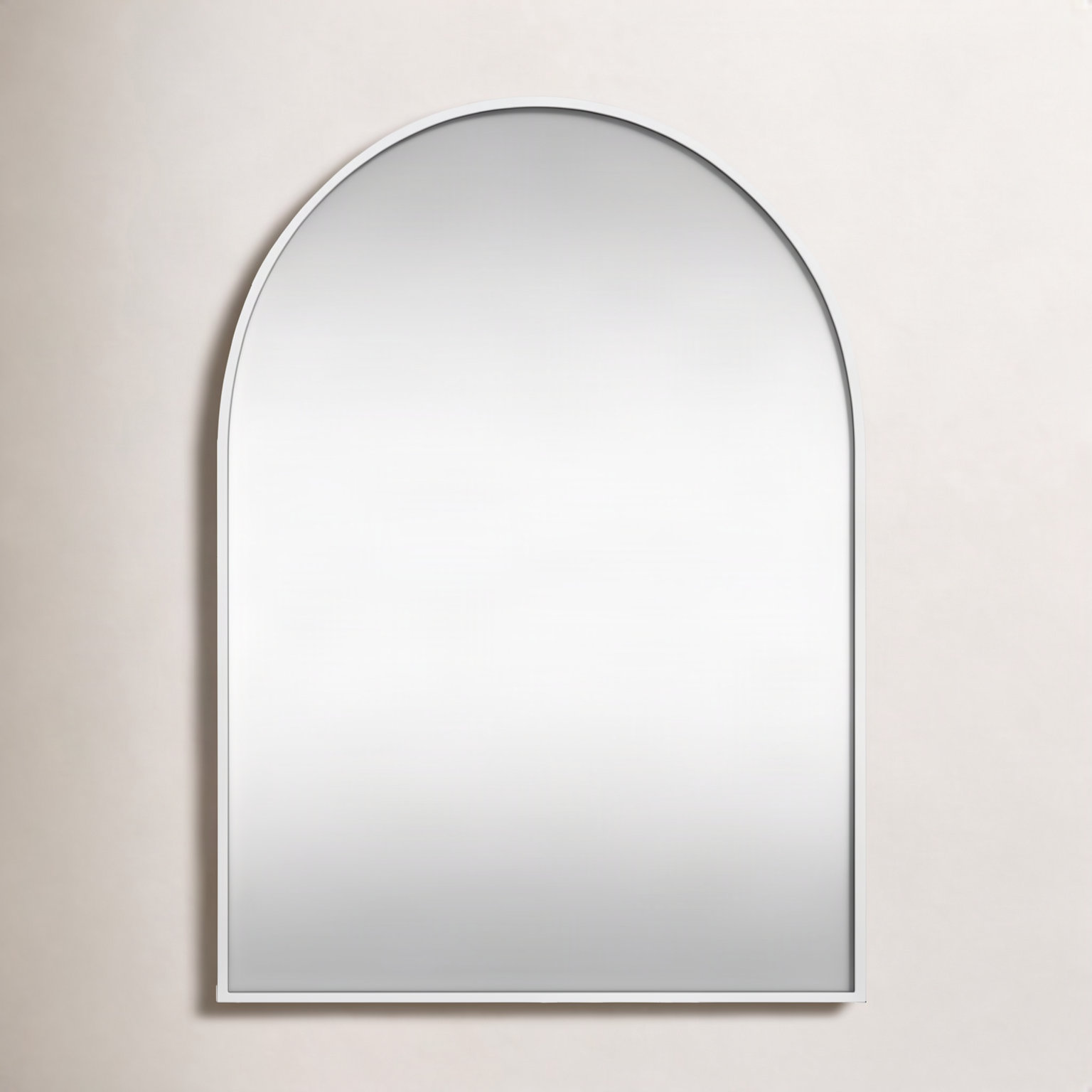 Sabine Metal Arch Wall Mirror, 30" x 22", Silver