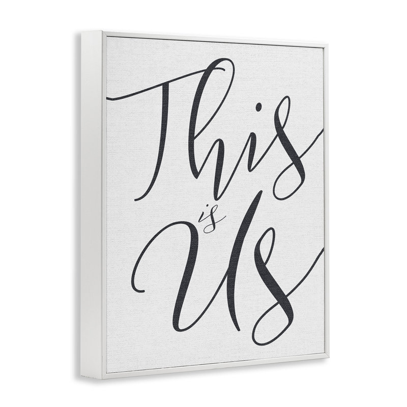 This is us - reproduction d'art textuel sur toile, H 11 po x l 14 po, Giclée encadrée blanc bord de mer