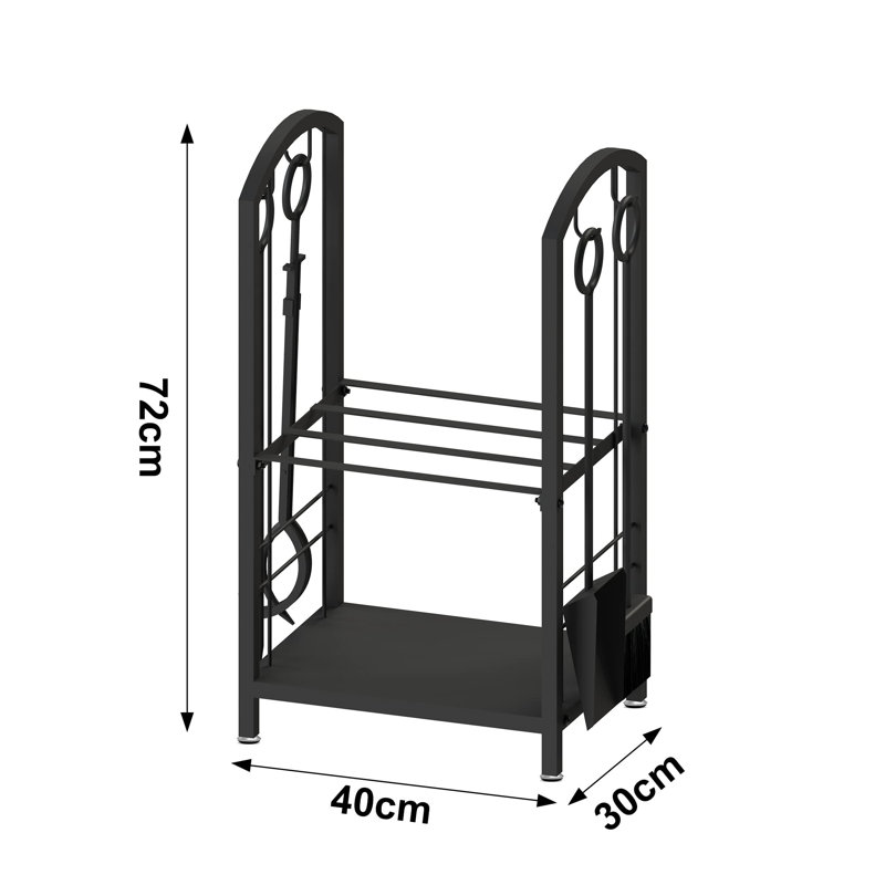 40cm W Metal Log Rack