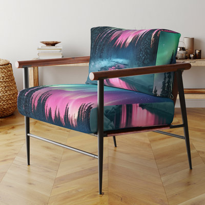 Fauteuil d'appoint Northern Lights In Alaska II - Velours Upholstered