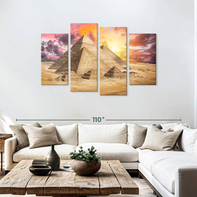 Adella Giza Pyramids Sunset Sky, 48" H x 75" W