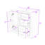 Meuble-lavabo en bois avec lavabo, rangement spacieux, tiroirs à fermeture en douceur-683685081