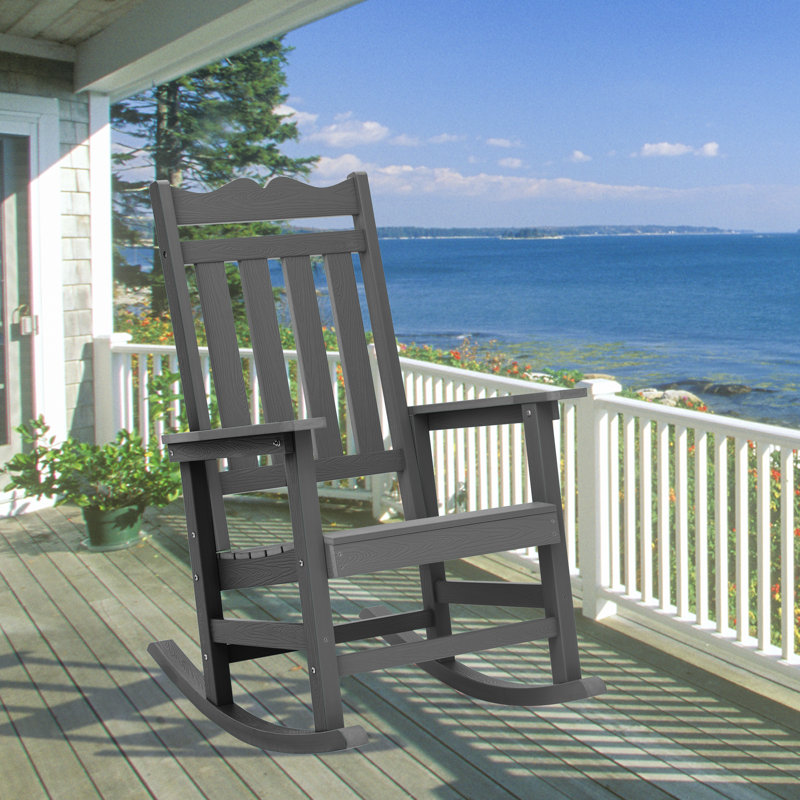 Chaise Adirondack berçante Juulia, Gris anthracite