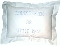 Thank Heaven for Little Boys 100% Cotton Lumbar Pillow