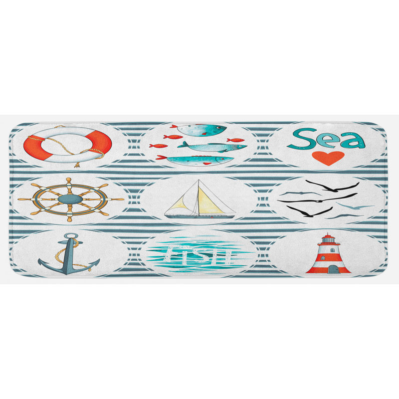 Tapis de cuisine nautique
