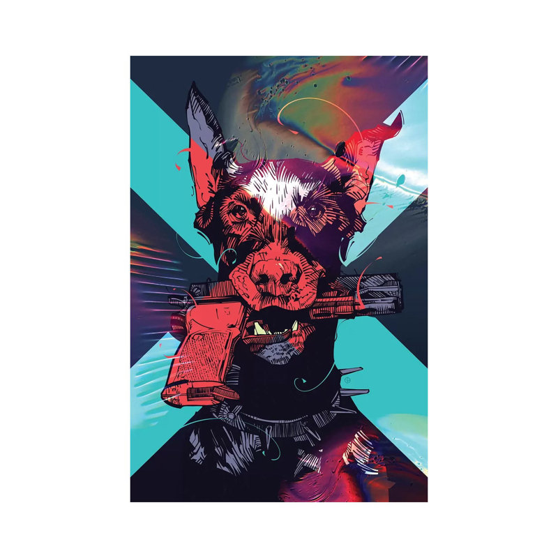 Dobergun 1 Piece Wrapped Canvas Wall Art, 30.48 cm H x 45.72 cm W