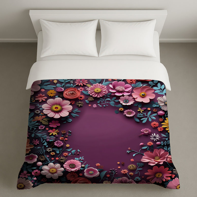 Housse de couette Art Floral Bedding, Très grand lit