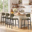 Upholstered Bar Stool with Iron Frame-1045090871