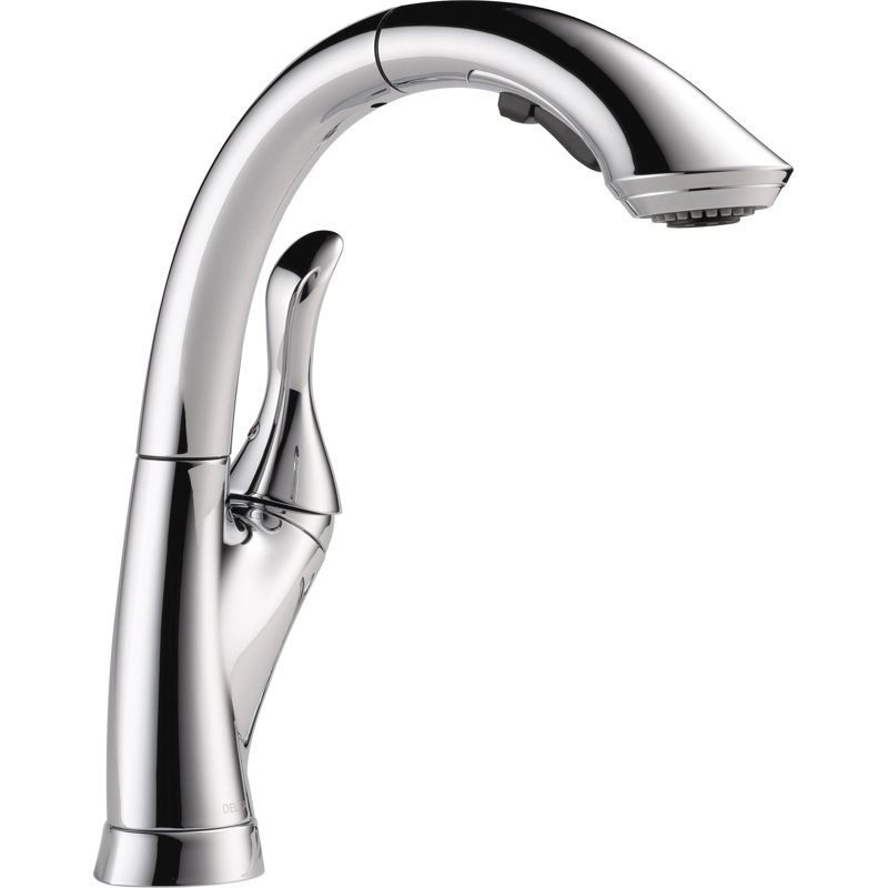 Linden Pull Out Touch Single Handle Kitchen Faucet with Accessories, Chrome