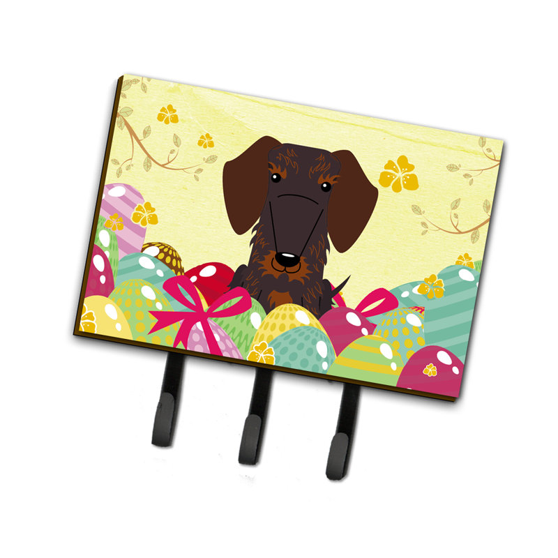Wall Organizer with Key Hooks, Chocolate