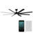 Hydra 96" 8 - Blade Smart Ceiling Fan with LED Light Kit and Remote Control Included, Works With Alexa and iOS or Android App-56436939