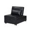 Canapé-lit pliant avec repose-pieds NOIR-1135049406
