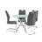 Square Frosted Tempered Glass Table