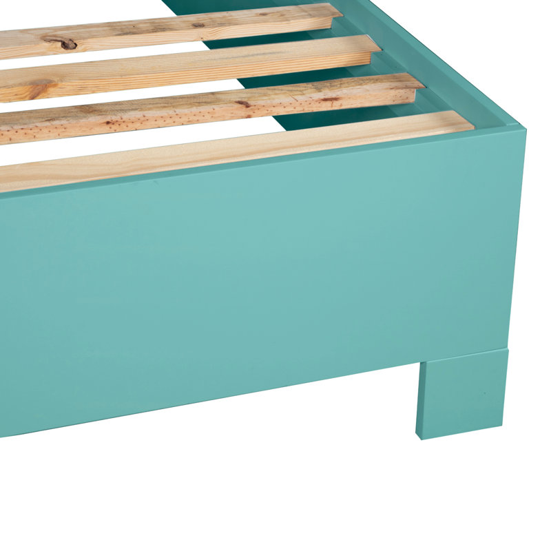 Base de lit plateforme 16 po, Turquoise, Jumeau
