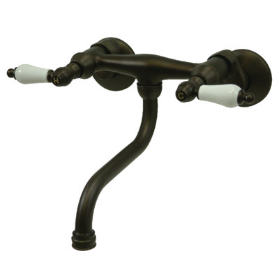 Kingston Brass Kingston Two-Handle 2-Hole Wall Mount Bathroom Faucet