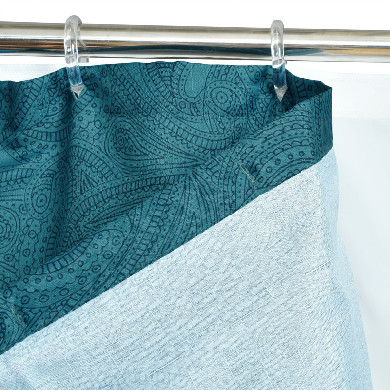 Ensemble de 14 pièces de rideau de douche avec crochets et doublure inclus Lush Decor Boho Chic