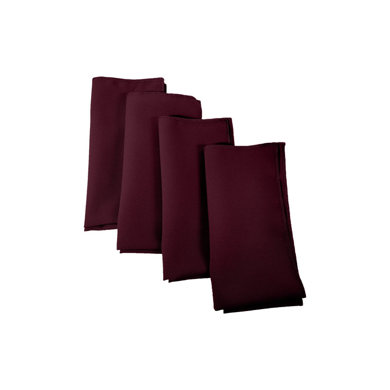 Polyester Square Napkin - Basics by Wayfair™, Burgundy, Set of 4