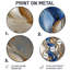 «Rhythmic Golden Ink Waves Fusion II - Maze», impression murale en métal or moderne-1122193780