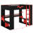 Contemporary Wood Loft Bed with USB/Type-C Ports, Power Outlet & RGB Lights-367035754