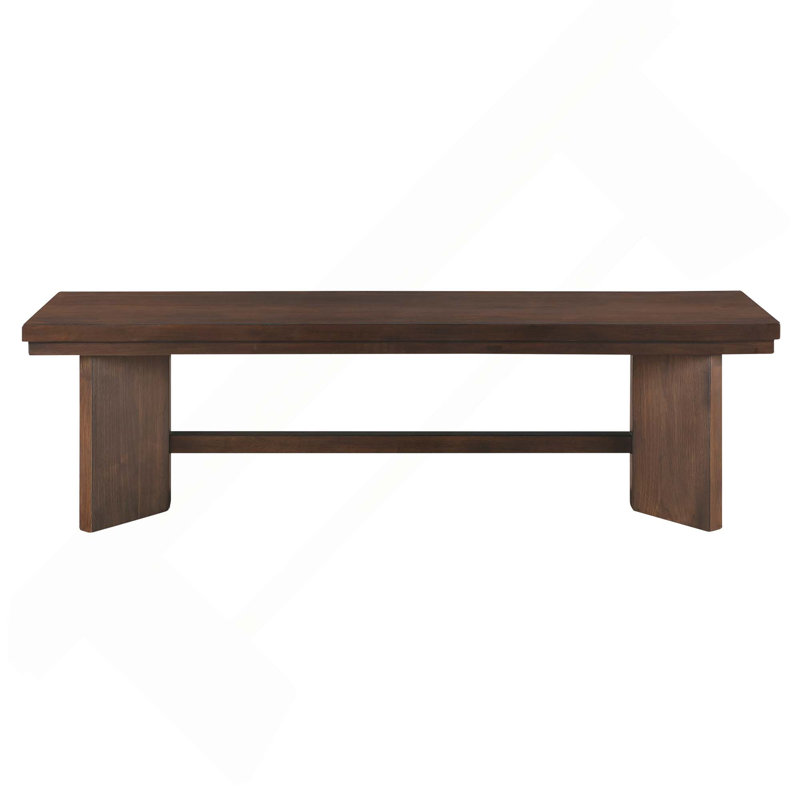 Banc de salle à manger moderne en bois avec base en V
