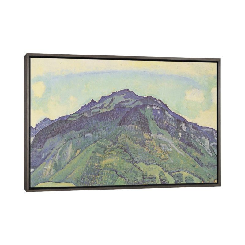 Schynige Platte - 1909 - Reproduction d'art mural - Toile encadrée, 40 po x 26 po, Toile avec cadre, Gris
