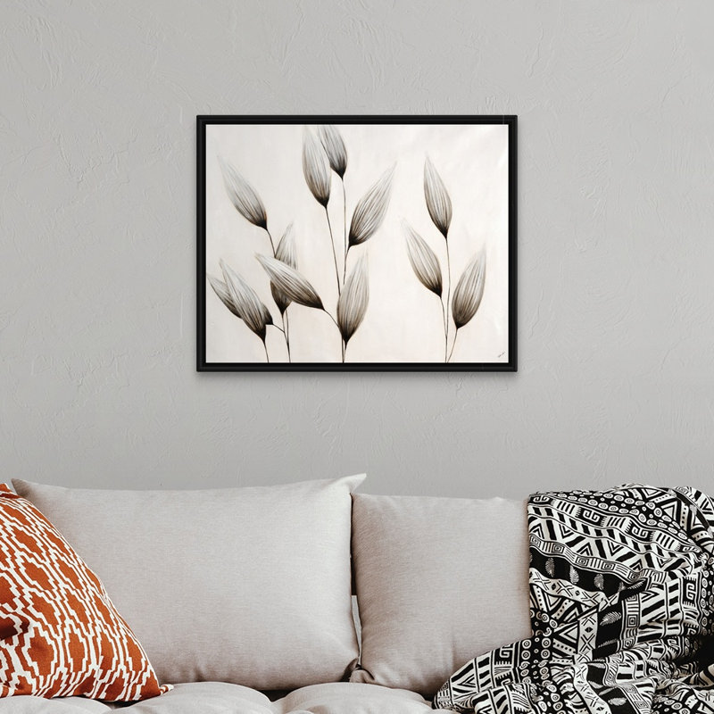 « Wheat Field II » par Sydney Edmunds-impression, H 18 po x l 22 po x P 1,75 po, Cadre noir