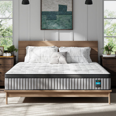Bedstory 12"/14" Premium Medium Firm Cooling Gel Mattress with Reinforced Edge Support, Pressure Relieving Pocket Springs and Gel Memory Foam, CertiPUR-US® & OEKO-TEX® Certified