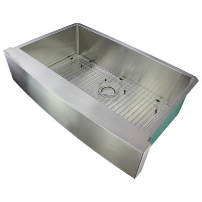 Diamond 35.88'' L Single Bowl Stainless Steel Kitchen Sink