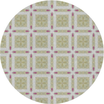 Tapis rose/zone grise à motifs