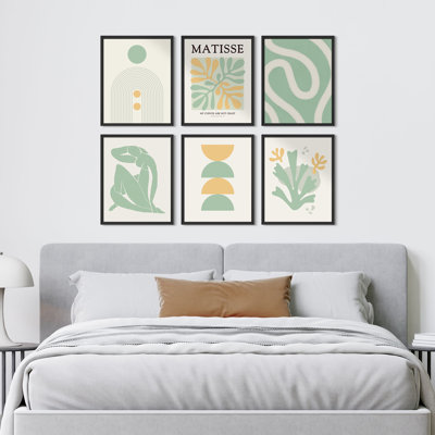 «Mid Century Modern Matisse Green Abstract Boho