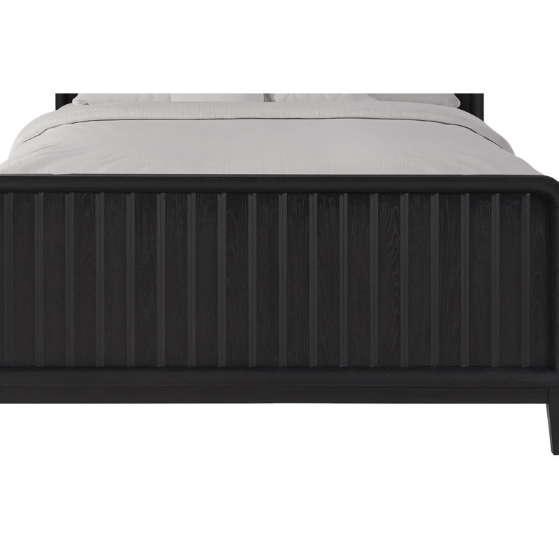 Lit moderne pour meubles de chambre à coucher, Lit double, Noir