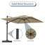 Parasol d'extérieur carré 11 pi double rouge 11 pi (sans base de parasol)-128923236