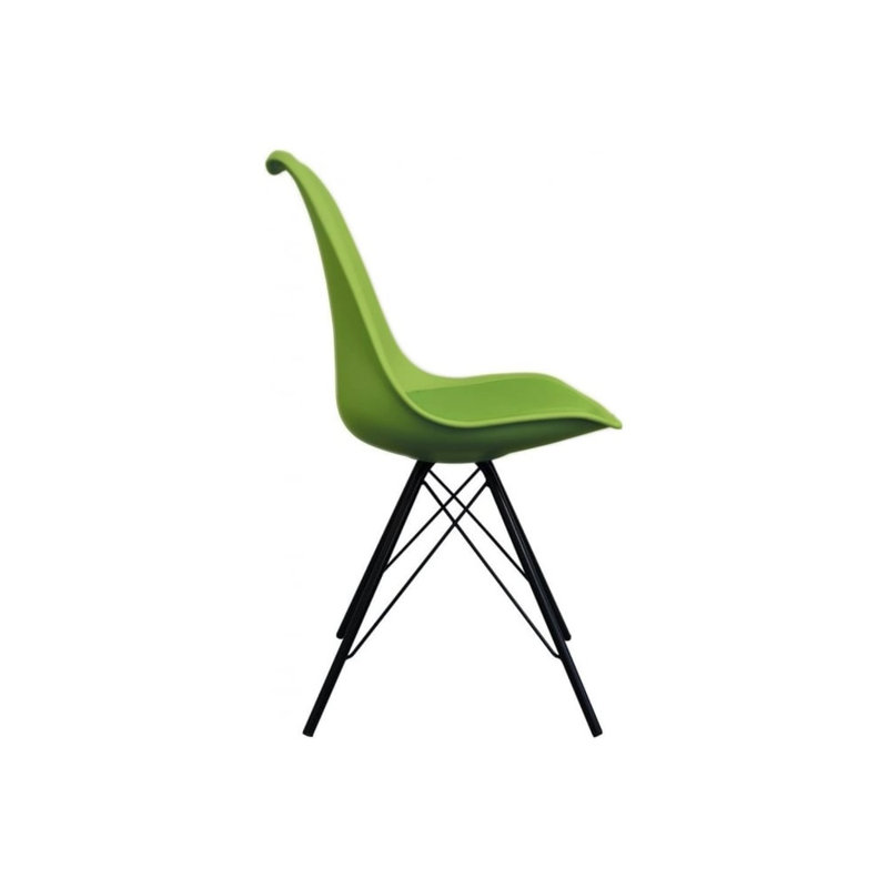 Aneta Plastic Side Chair, Green