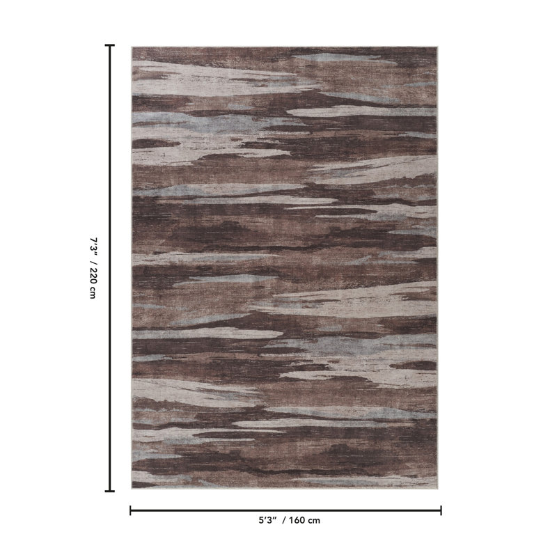 Tapis multicolore à motif spécial, Rectangle 5 pi 3 po x 7 pi 3 po