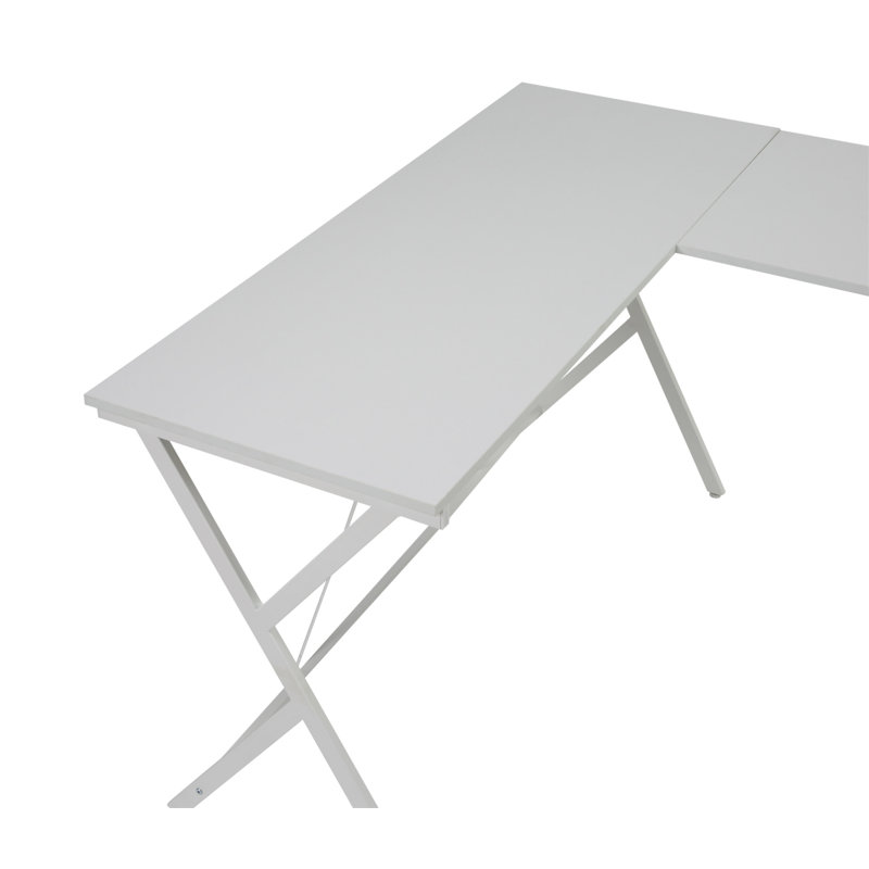 Bureau d'ordinateur en L Photiades, Blanc incorrect