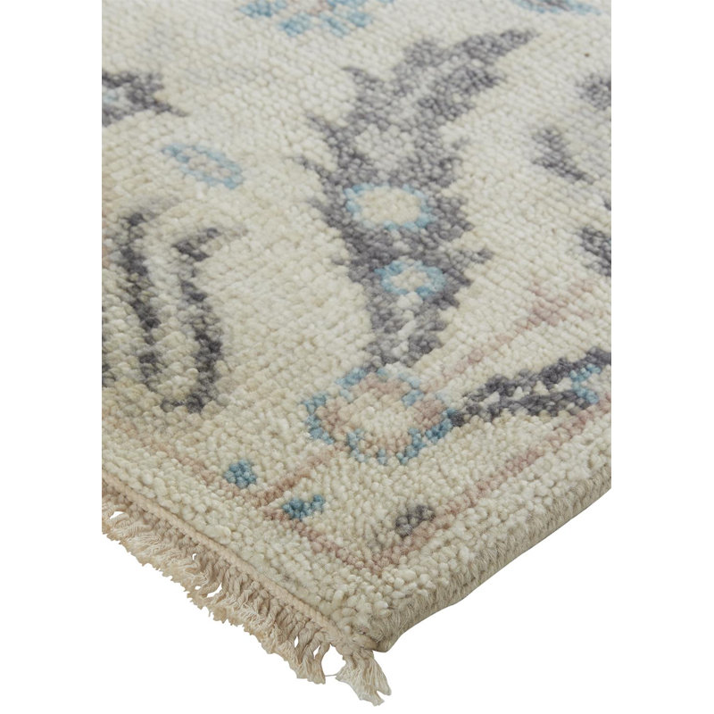 Beall Hand Woven Wool Oriental Area Rug, Runner 2'6" x 8'