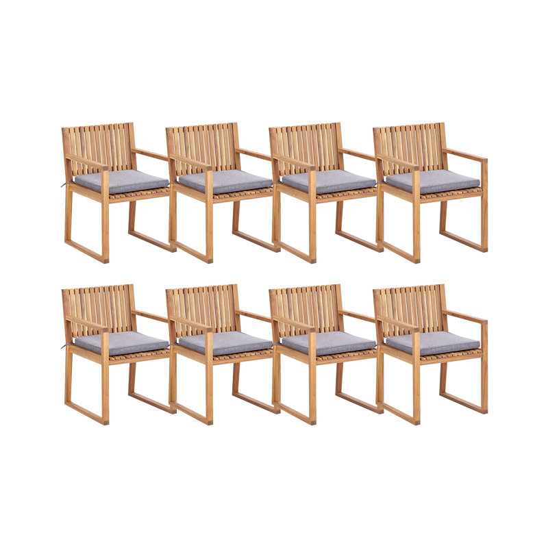 Adamina Patio Dining Armchair with Cushion, Grey