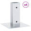 Post Bases Square 4 Pcs 51X51 Mm Powder-Coated Steel-1437327876