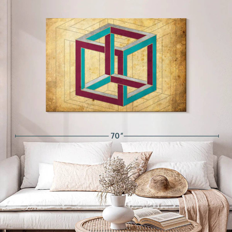 Avery Geometric Cube Illusion, 32" H x 48" W